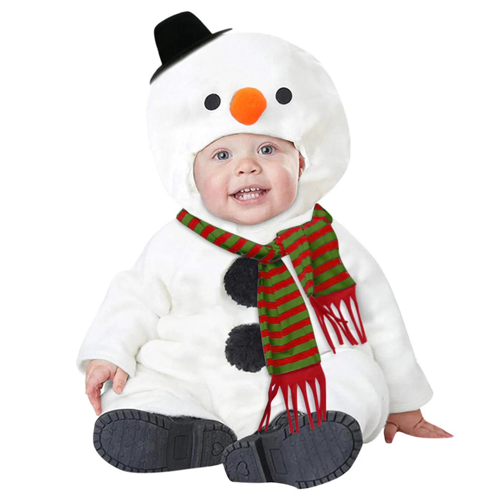 

Cosplay Costume For Baby Girl Boys Bubble Jumpsuits Infant Baby Christmas Suit Cosplay Costumes Snowman Fleece Hoodie Rompers