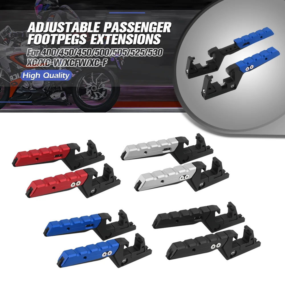 

For 400/450/450/500/505/525/530 XC/XC-W/XCFW/XC-F Motorcycle Accessories 110MM To 165MM Adjustable Passenger Footpegs Extensions