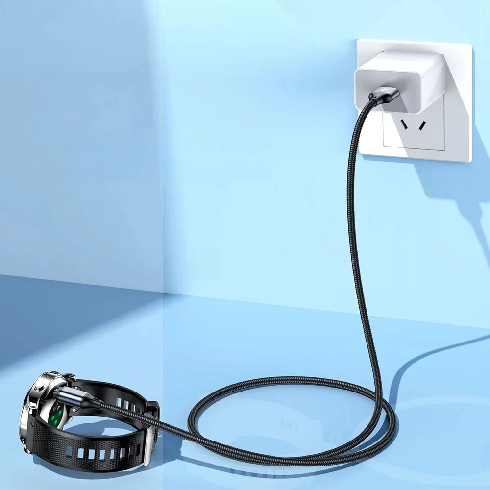 1.2m USB Data Charging Cable For Garmin Forerunner 945 255 935 245 Fenix 8 7 7S 7X 6 6S 6X 5 5X 5S Plus Vivoactive 3 Venu 2 2S