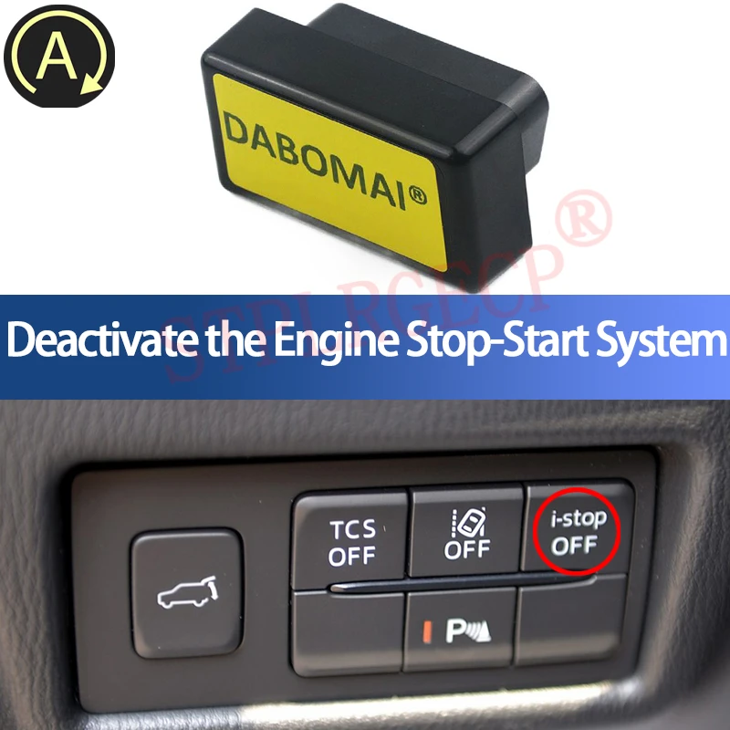 I-stop Automatic Stop Start Engine System Off Cable Plug and Play Eliminator for Mazda3 Mazda6 CX-3 CX-4 CX-5 CX-8 2016-2023