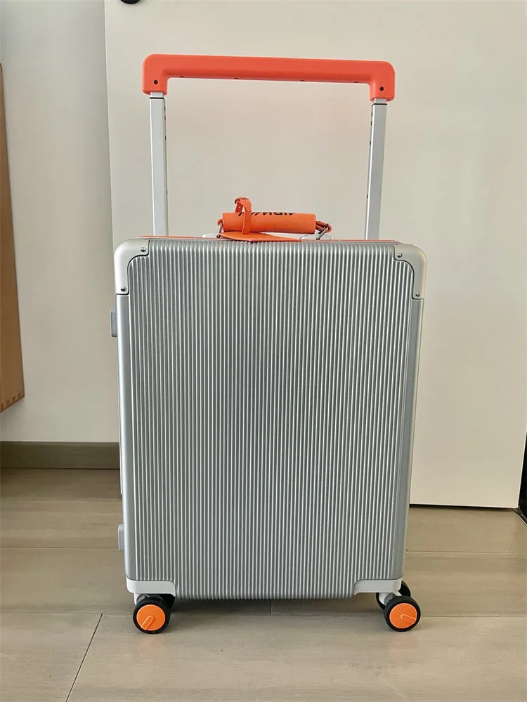 Mala de Viagem Color Blo com Estrutura de Alumínio 20 Polegadas com Senha Rodas Universais Silenciosas para Homens e Mulheres