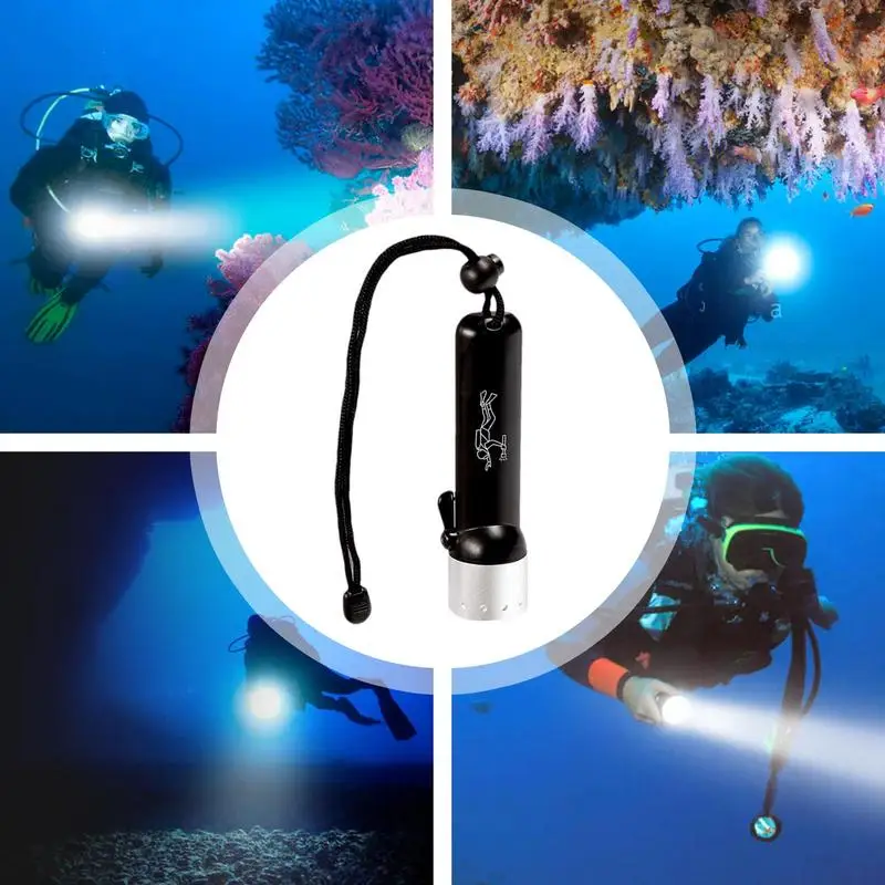 Diving Flashlight Battery Power Scuba Dive Light TPC-7 Waterproof Underwater Snorkeling Diving LED Torch For Underwater Sports