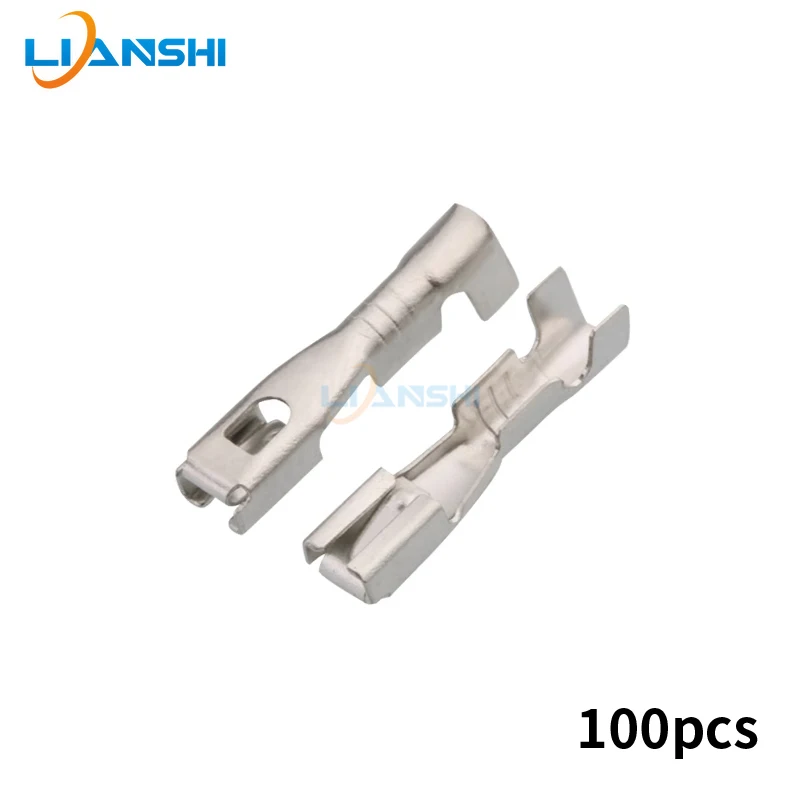 100Pcs DJ621-3×0.6A 3.0mm Tab Terminal Tin Plated Copper Crimp Connector For Auto Harness