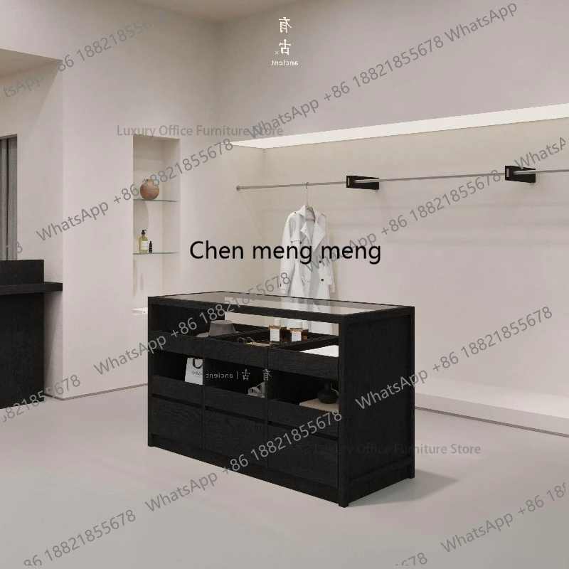 Nordic Retro Island Display Stand Modern Design Women's Store Ornament Display Cabinet Storage Rack Commercial Furniture