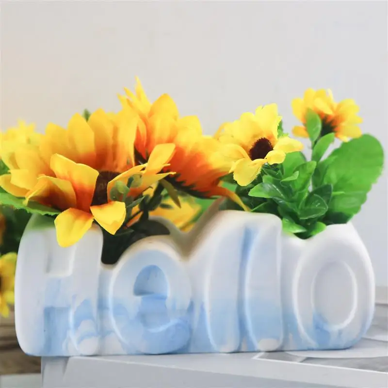 Flowerpot Crystal Drop Glue Silicone Mold Crystal Drop Glue Mold Multi Flesh Flower Pot Elliptical Plant Storage Box DIY Making