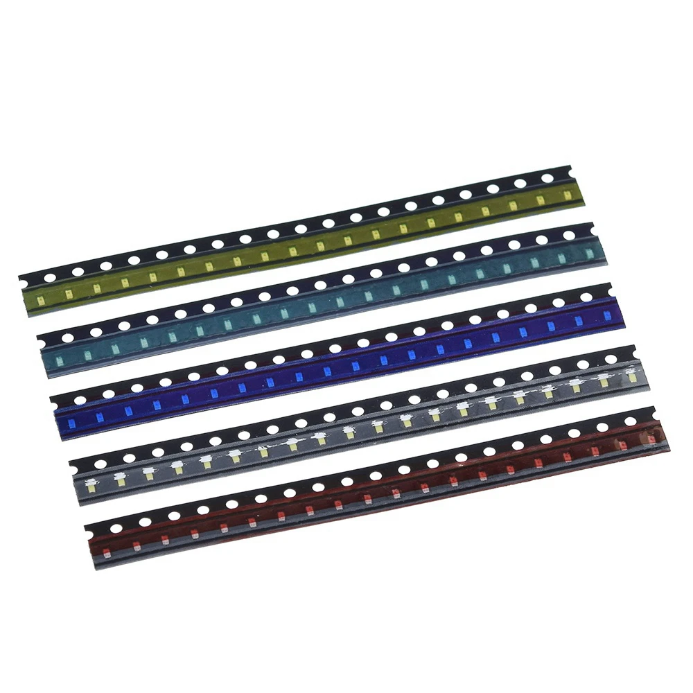 TZT 5 ألوان x20 قطعة = 100 قطعة SMD 0603 LED لتقوم بها بنفسك عدة السوبر مشرق الأحمر/الأخضر/الأزرق/الأصفر/الأبيض المياه واضح LED ضوء الثنائيات مجموعة #6