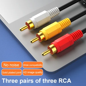 كابل توصيل صوت وفيديو مركب ، 3RCA ذكر إلى 3 RCA ذكر ، 3X RCA ، بيع بالتجزئة وبالجملة ، 1.5 م ، 3 م ، 5 م ، 10 م ، 15 م ، 20 م ، 10 م أعلى 10 مبيعات قضيب قابل للتمديد 3 أمتار - No9