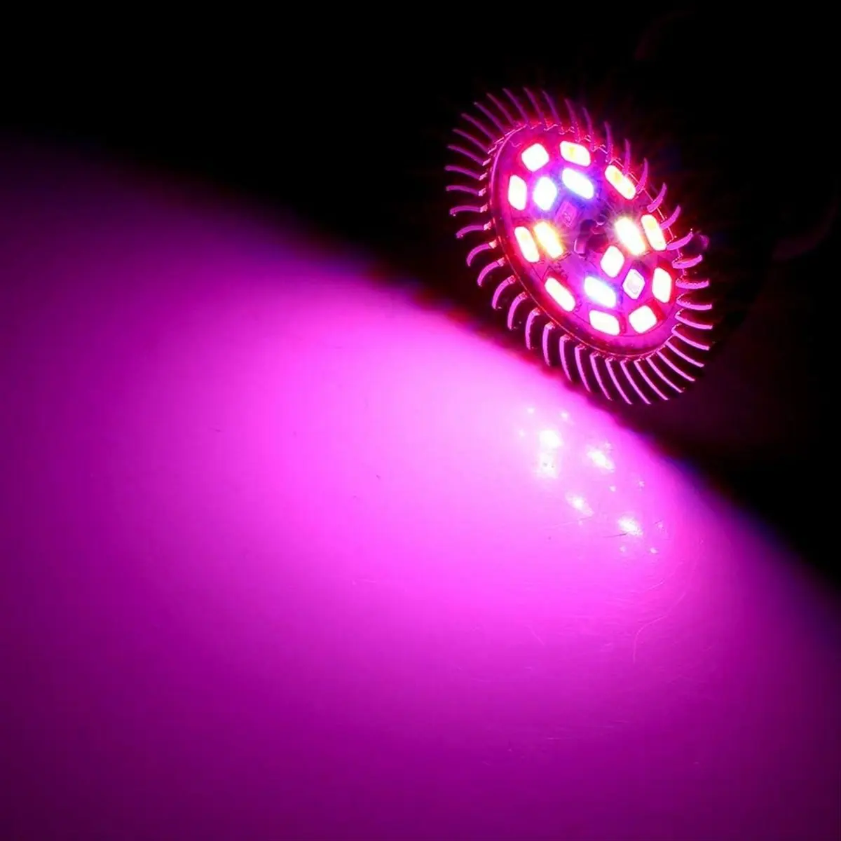 ABMO 2 шт. E27 светильник для роста растений 85-265 В полный спектр светодиодный светильник для выращивания растений для гидропонной внутренней садовой теплицы 28 Вт