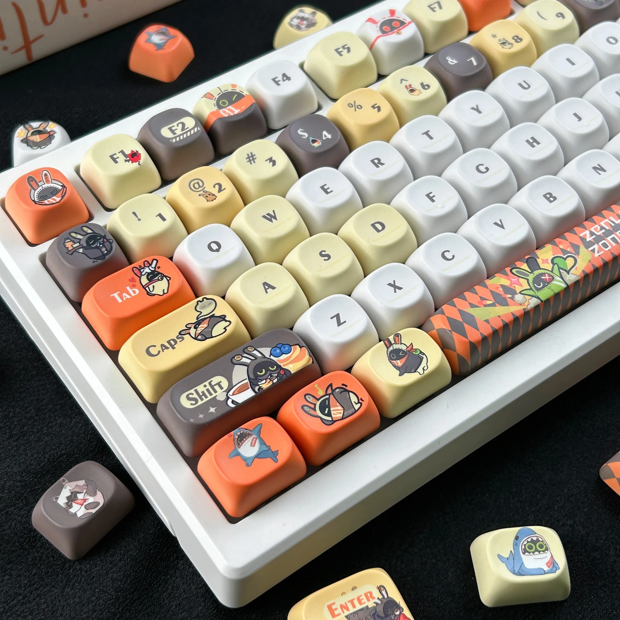 MAIMOOO Original Bangboo Keycaps MOA Cartoon Cute ZZZ Anime Game Keyboard Caps PBT Custom Zenless Zone Zero Mechanical Keycap
