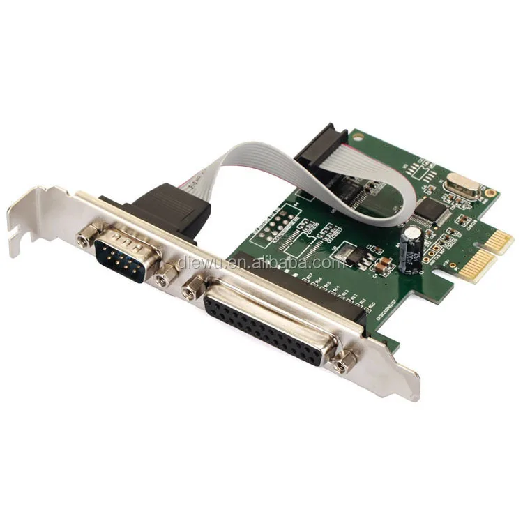 Hochwertiger PCIE One Serial Port und Parallel Port PCIe Riser mit CH382L Chipsatz
