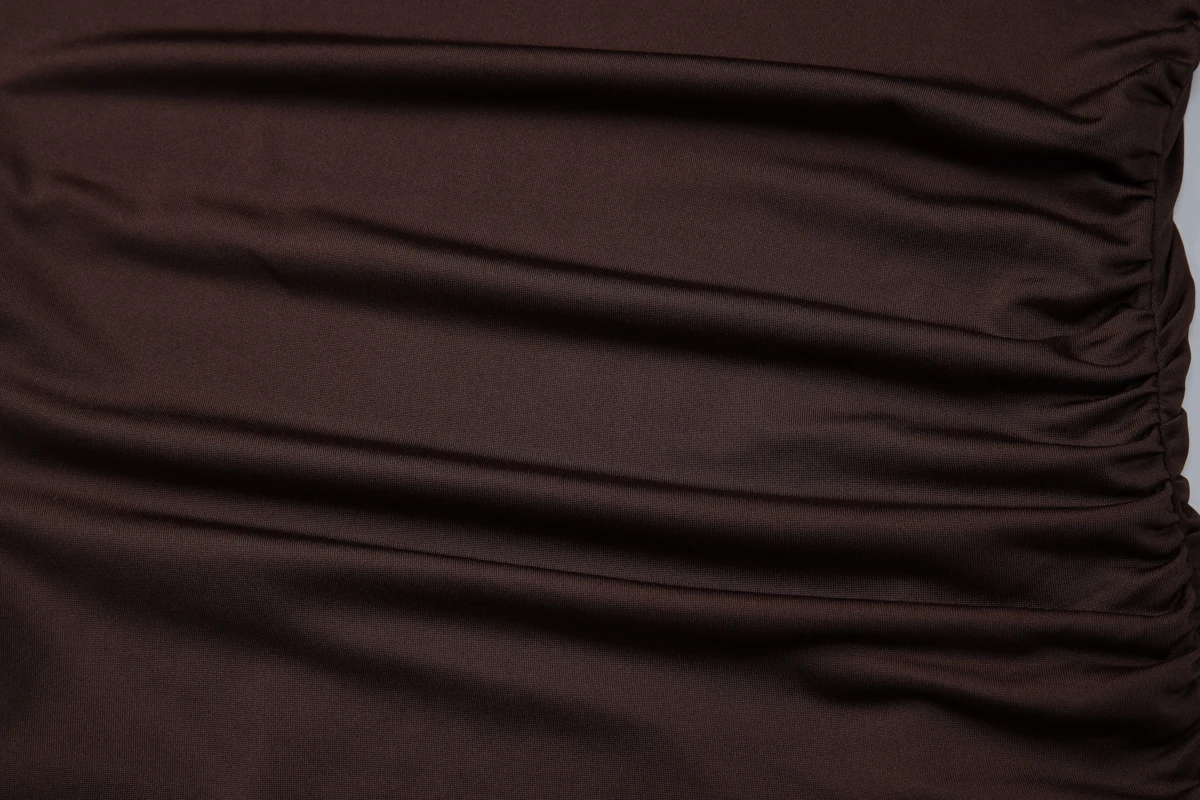 Hugcitar Damenmode Langarm Einfarbiges Patchwork-Spitzenkleid Sexy Unregelmäßiges Minikleid Herbstkleidung Streetwear Party Urlaub – Detail 7