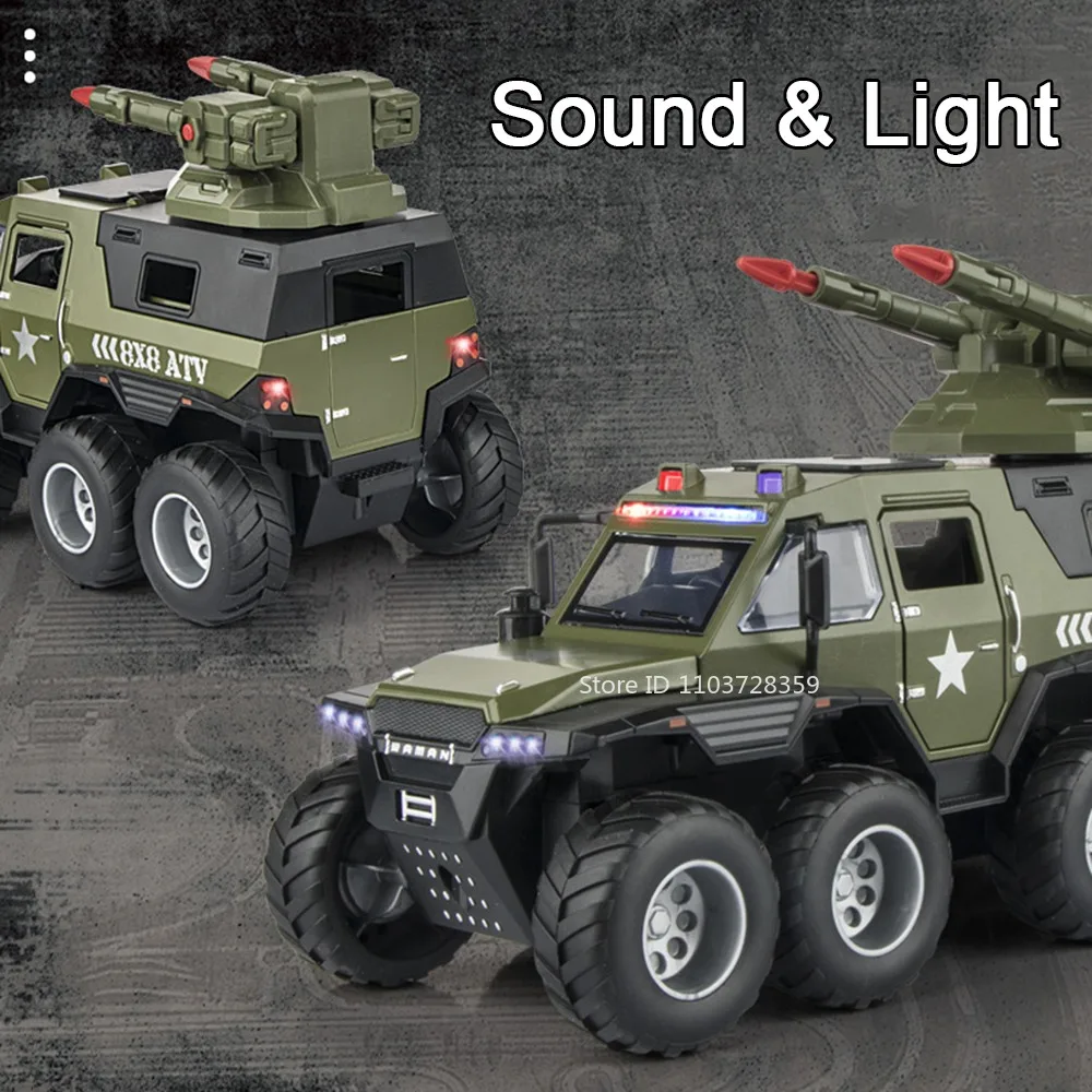 1:32 스케일 Avtoros Shaman Sabertooth 기갑 경찰차 모델 장난감 금속 다이 캐스트 사운드 라이트 도어 열림 뒤로 당겨 소년 선물