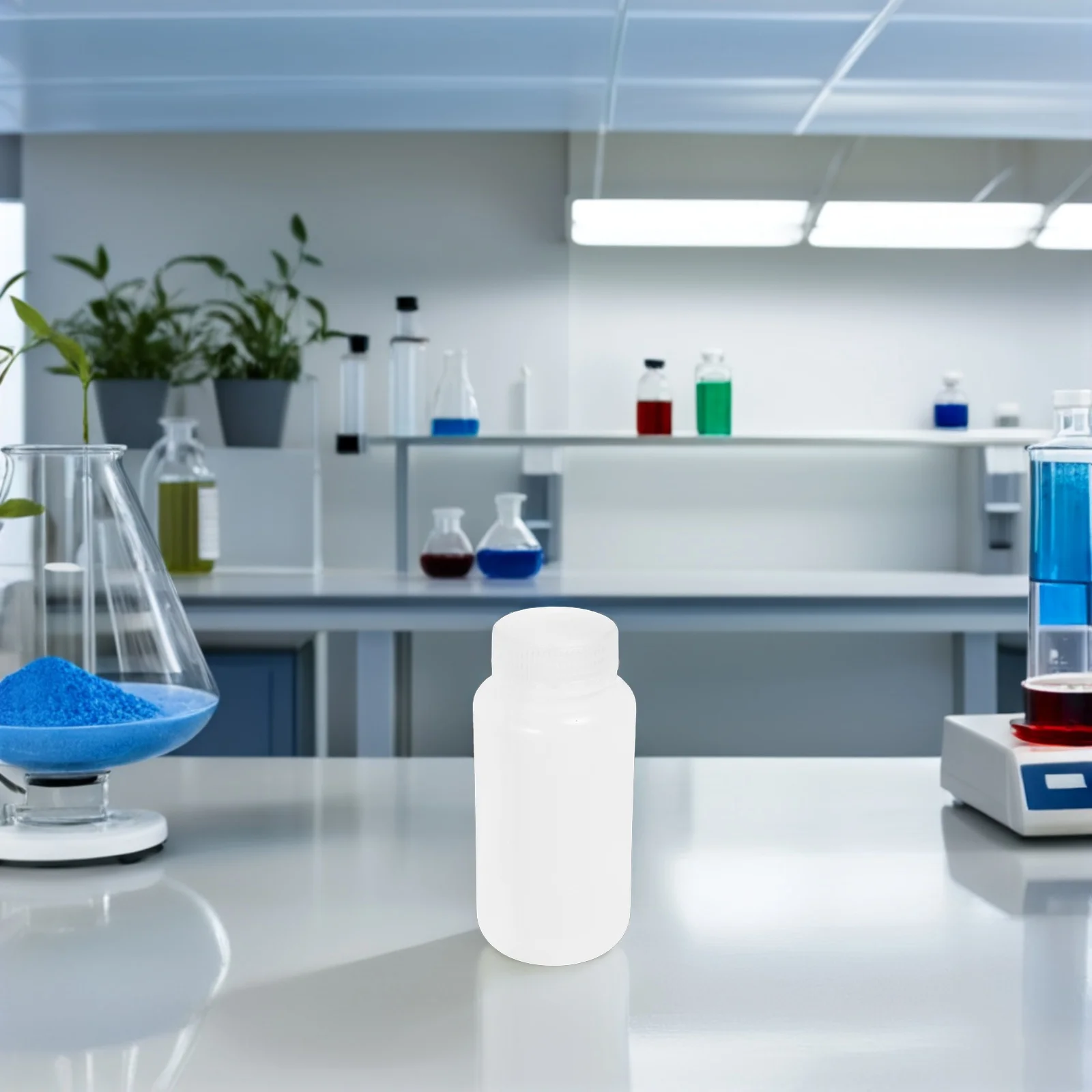 

12Pcs White Plastic Chemical Bottles 250ml Wide Mouth Leak Proof Lab Reagent Sample Containers for Laboratory Storage