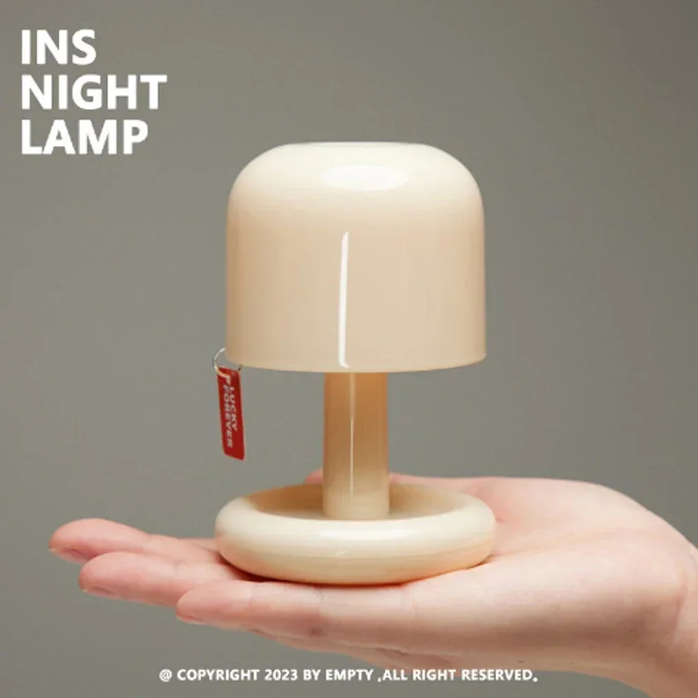 Sunset Desktop Light Rechargeable Mushroom Table Lamps Mini LED Clap Night Light Bedroom Ambient Decor For Coffee Bar Home
