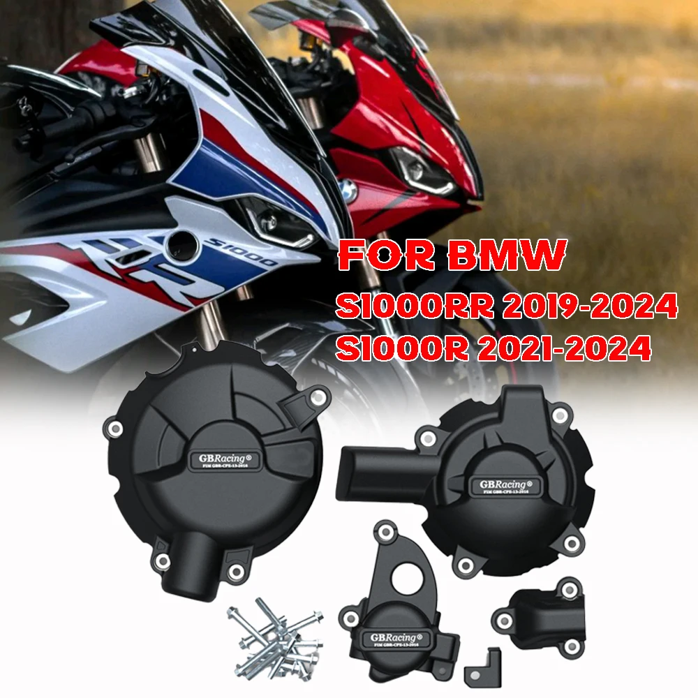

ДЛЯ BMW S1000RR 2019-2024 и S1000R 2021-2024 Защитная крышка двигателя Комплект защиты двигателя мотоцикла