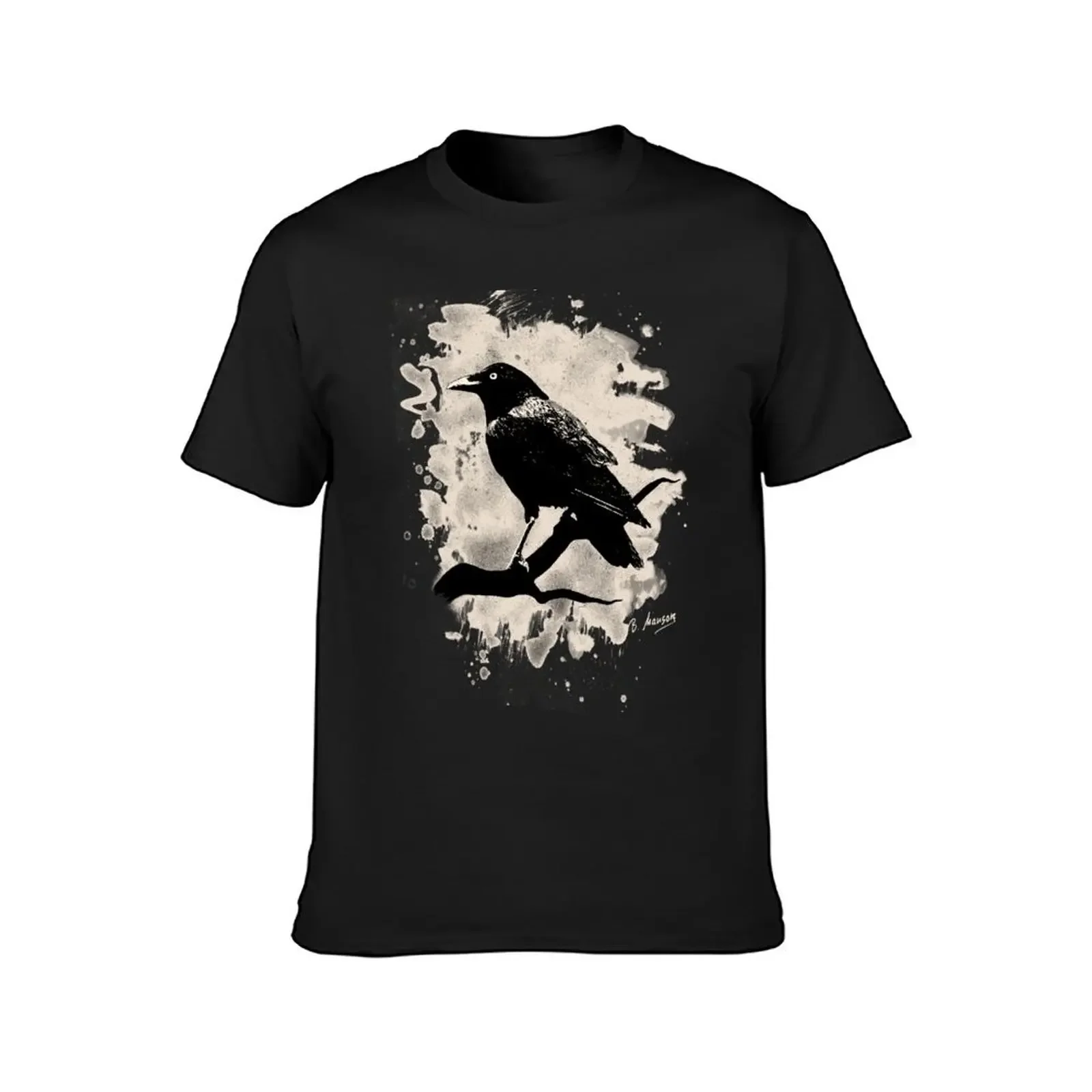 Crow bleached (creme white) T-Shirt blacks oversized t shirts for men