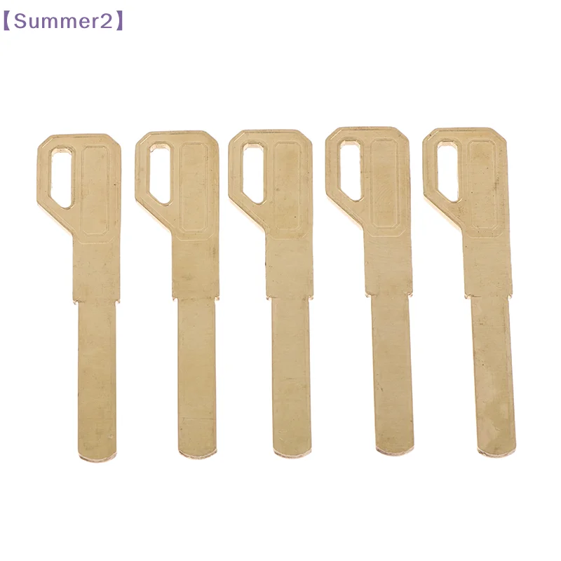 5Pcs Copper Key Embryo Fingerprint Lock Password Lock Super D Key Blank Smart Lock Lengthened Flat Key Blank〔Sum2〕