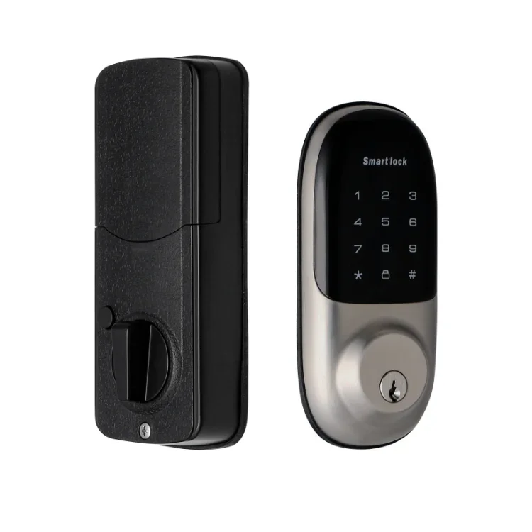 Hot Sale tuya smart deadbolt lock Support USB interface emergency power on and unlock Handle optional  digital door lock