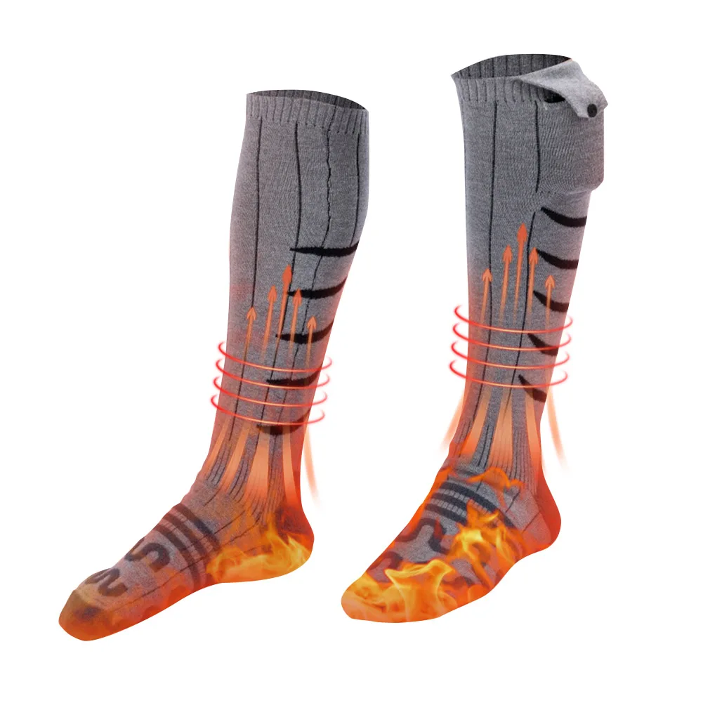 Electric Heated Socks Cold-Proof Electric Heating Socks Fast Heating Winter Warm Thermal Socks for Outdoor Skiing Hiking
