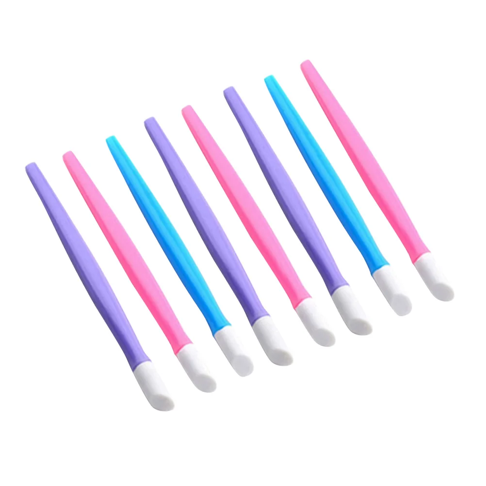 

50pcs Nail Art Embossing Brushes Silicone Head Tools Professional Home Manicure Gel Kit Non Deforming Durable Soft Comfortable