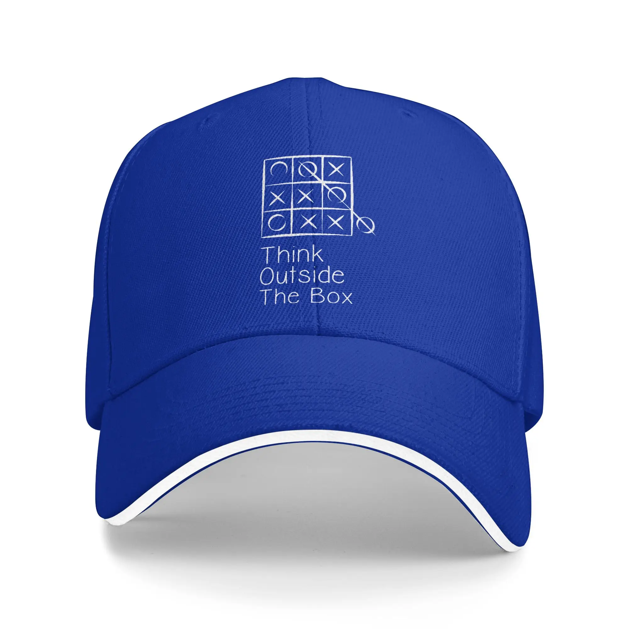 Men Women Think Outside the Box Nerd Geek Computer Science Sandwich Cap Baseball Cap Polyester  Trucker Cap Breathable Dad Hat