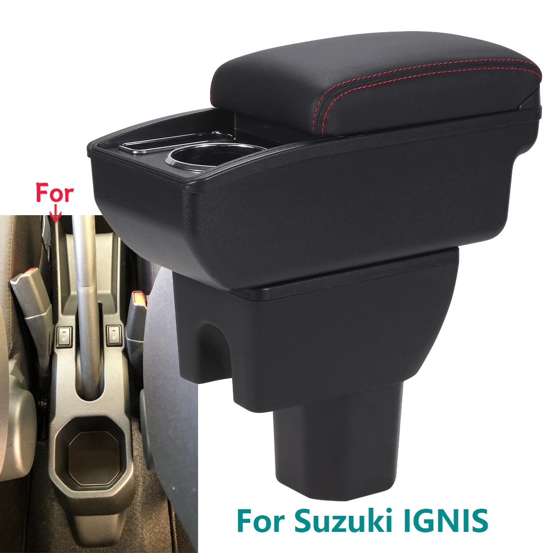 For Suzuki IGNIS Armrest Box For Suzuki Ignis Car Armrest Dedicated Retrofit parts Interior Cup Holder Storage Box Accessories