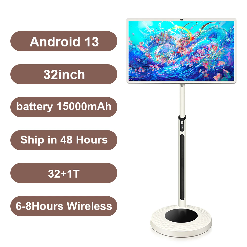 

32 Inch Smart Tvs Vertical Display Hd Touch Screen Private BestieTV Usb Ips Wi-Fi Android Modern By Me Tv