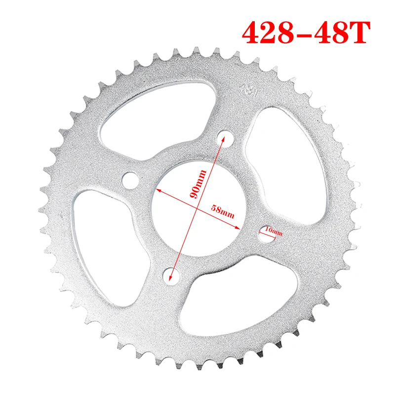 420/428 Chain 35T 38T 48T 45T 51T teeth 58mm Rear Sprocket for 50cc 70cc 110cc 125cc Dirt Pit Bike 37T 41T Accessories