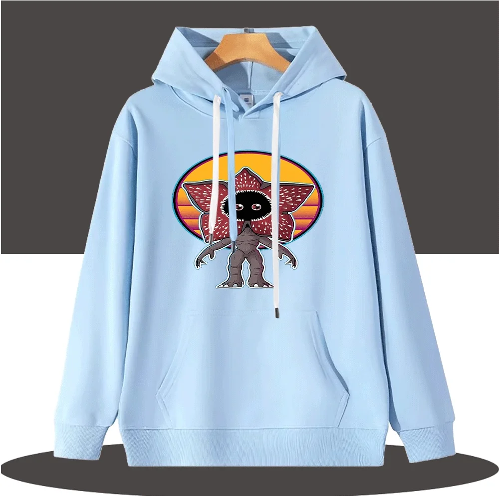 

Cute Demogorgon Pattern Family Matching Hoodies for Halloween Cosplay and Daily Wear Funny Stranger Things Inspired Parent-Child