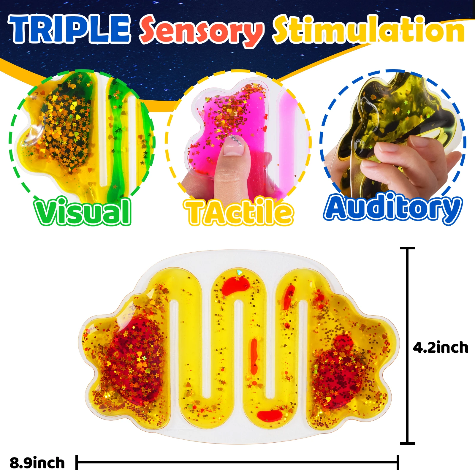 視覚焦点補助液体フロー視覚感覚おもちゃ教室コーナー感覚スクイーズおもちゃ感覚フィジェットチューブ 4 個