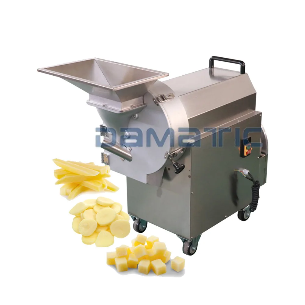 Electric Fruit Vegetable Slice Cube Cutting Slicing Dicing Machine Potato Carrot Banana Chips Cutter Slicer Dicer