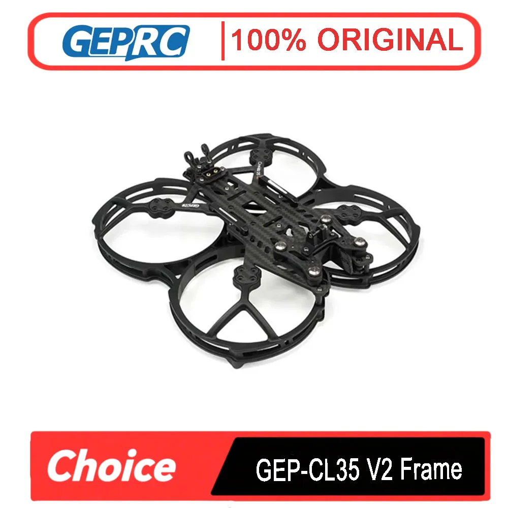 

GEPRC GEP-CL35 V2 Carbon Fiber Drone Frame Kit CineLog35 V2 RC FPV Quadcopter Drone Cinewhoop Freestyle Racing O3 Air Unit