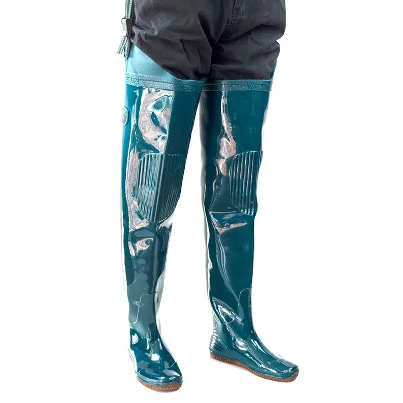 

Outdoor Hunt Fishing PVC Waterproof Pants Wading Shoes High Tube Non-slip Rain Boots Fishing Waders Pants Men Women Fishing Pant