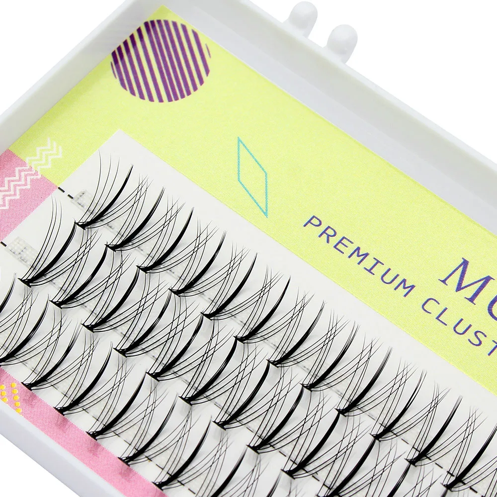 MUYD Professional 60 Clusters Single Tuft of Sandwich Eyelash Extension Grafting False Individual Lashes Personal Makeup Cilas