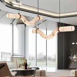 2026 New Trend Marble Collection LED DIY Hanging Lamps Chandelier Lighting Fixtures Lustre Suspension Luminaire Lampen For Foyer