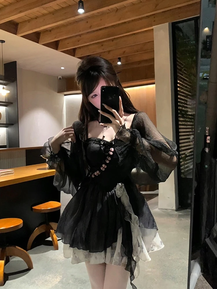 

Retro Large Size Me Splice ter Dr Women's plus Size Design Sense Waist Cinch ort Skirt Two Piece Set Casual Summer