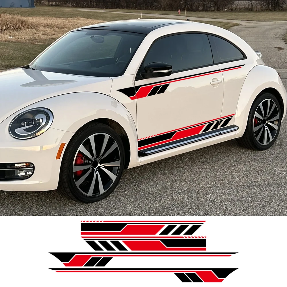 

Для VW Beetle автомобильная наклейка дверные боковые наклейки комплект упаковки виниловая пленка водостойкая авто виниловая пленка ПВХ наклейки автомобильные аксессуары
