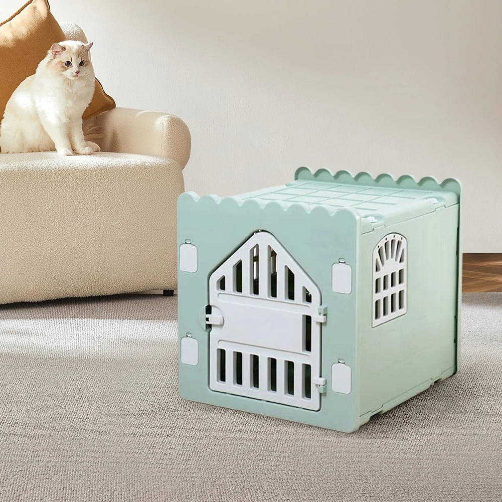 

Пластиковый укрытие для бездомных кошек, складной, водонепроницаемый, для использования в помещении и на улице, с дверцей для выхода на улицу