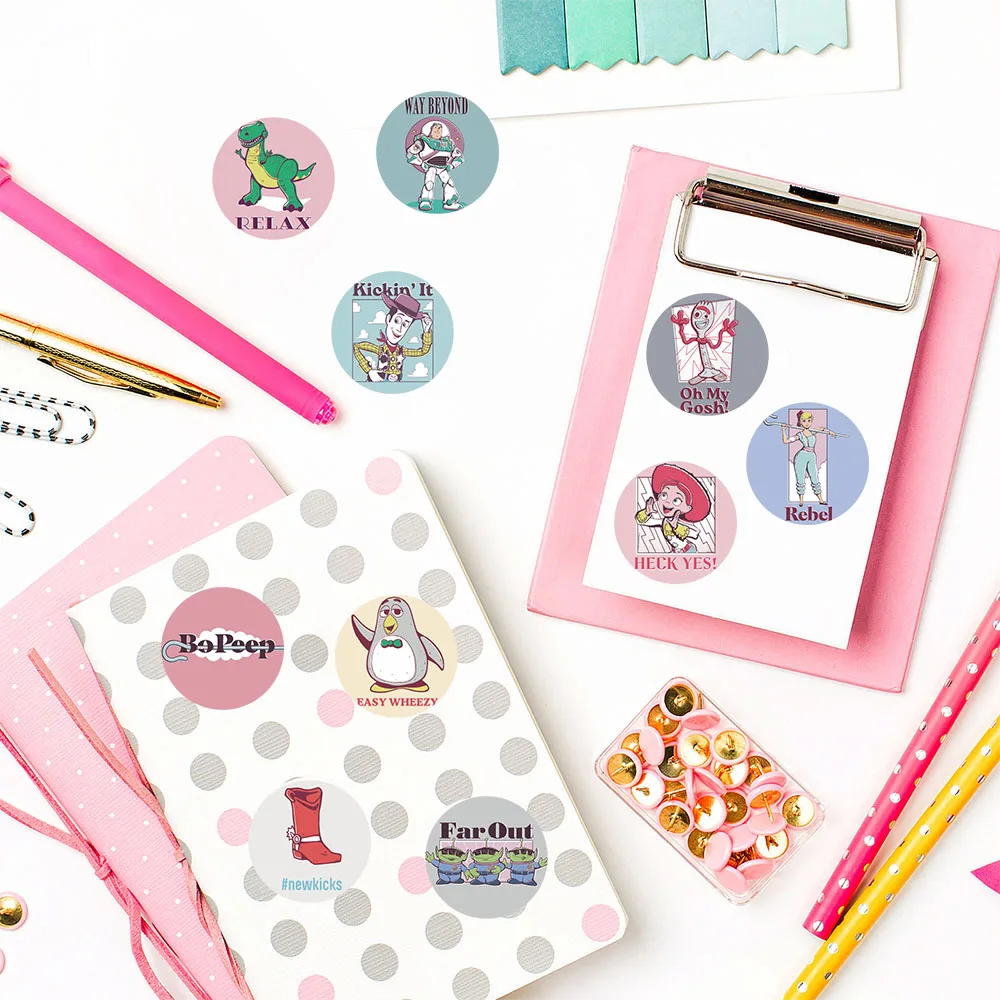 500PCS Cartoon Disney Toy Story Roll Sticker Nostalgie Motorfiets Koffie Landschapsarchitectuur Personaliseer Telefoon Koffer Auto Sticker ﻿