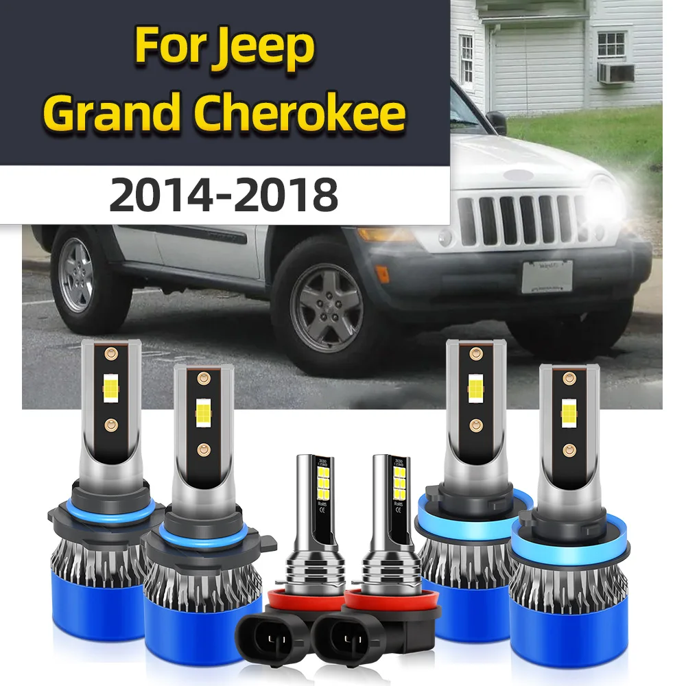 

4/6 шт. светодиодный комбинированный светильник для Jeep Grand Cherokee 2014 2015 2016 2017 2018 автомобильные фары 110 Вт 6000 К турбовентилятор автомобильная фара 12 В противотуманная фара