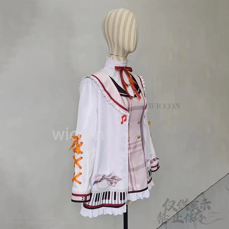 Cos สาวผู้หญิง Party Idol ที่กําหนดเอง Otonose Kanade คอสเพลย์อะนิเมะ Vtuber Holo live เครื่องแต่งกายชุดลูกไม้ Lolita วิกผม