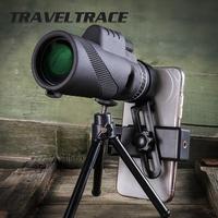 40X60 High Power Monocular Telescope with Smartphone Adapter Tripod Travel Bag Larger Vision Monoculars with BAK4 Prism FMC Lens