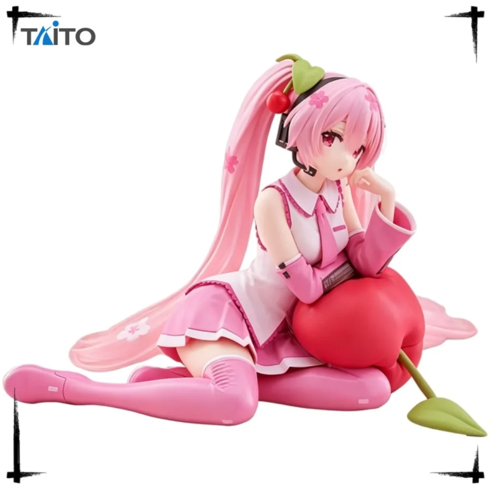 original-taito-vocaloid-sakura-miku-cherry-cushion-desktop-cute-figure-anime-girl-pvc-model-desktop-ornament-birthday-gift