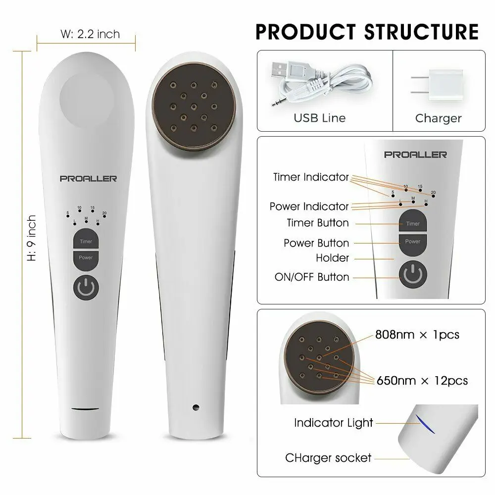 650nm 808nm Cold Laser Pain Therapeutic Device Soft Tissue Wound Heal Joint Pain Relief Light Therapy Body Relax Physiotherapy