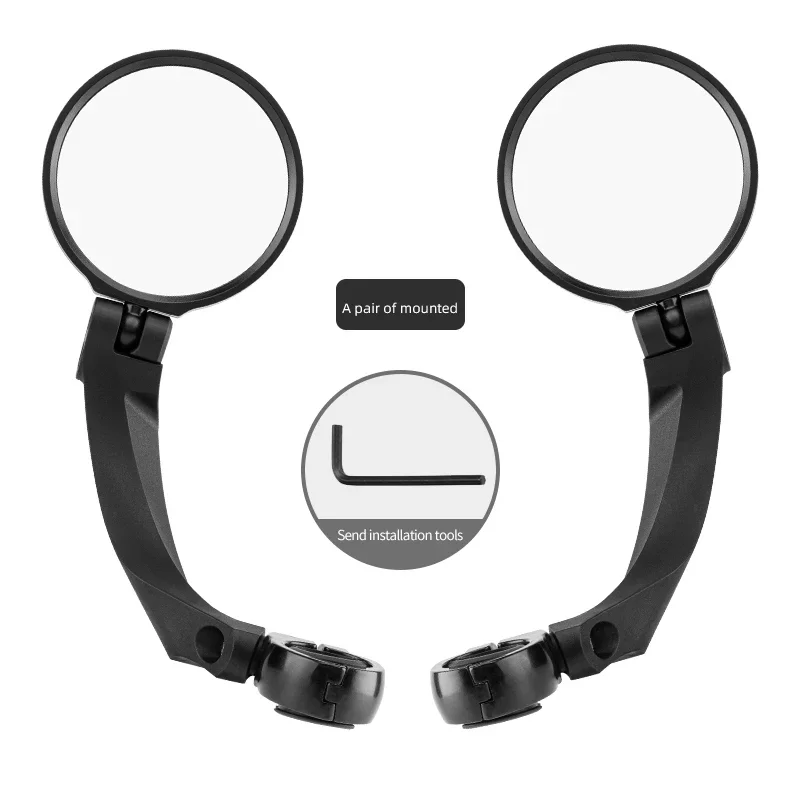 ROCKBROS Fahrrad-Rückspiegel HD Motorrad Roller MTB Lenker Rückspiegel 360° ° Verstellbares Fahrradzubehör