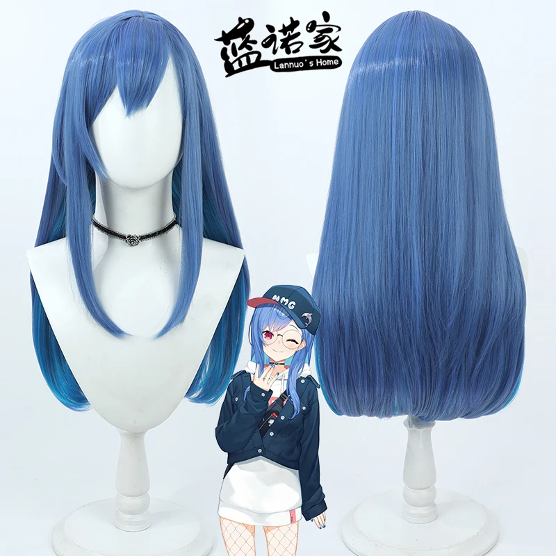 Virtual YouTube Vtuber Chigusa Chikusa Cosplay Wig Halloween Carnival Party Props Synthetic Hair Heat Resistant Fiber + Wig Cap