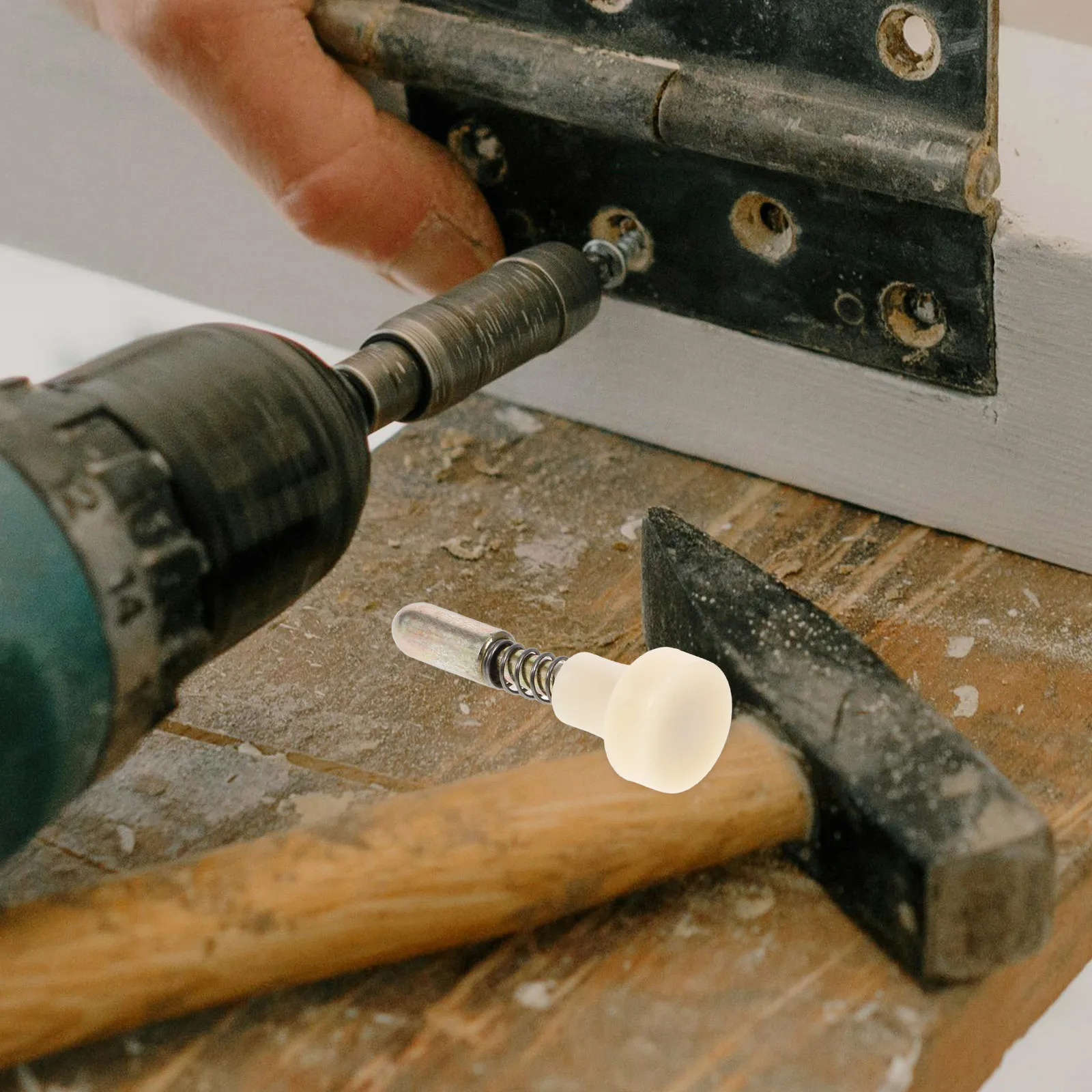 10Pcs Door Lift Adjustment Rod Metal Spring Latch Pin Spring Loaded Door Latching Hardware Easy Operation Gate Latch