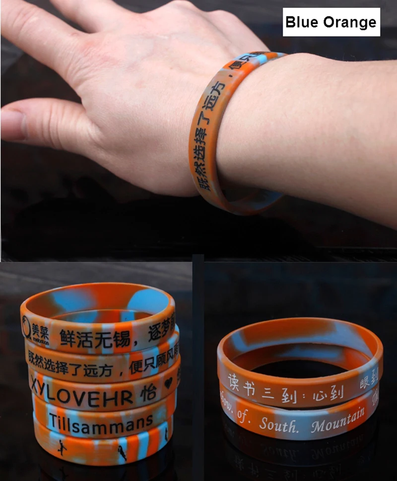 1 Stück graviert personal isierte benutzer definierte Armband sos id Armband Telefon nummer Silikon DIY Band für Geburtstags feier Ereignisse Anti-Lost – Detail 22