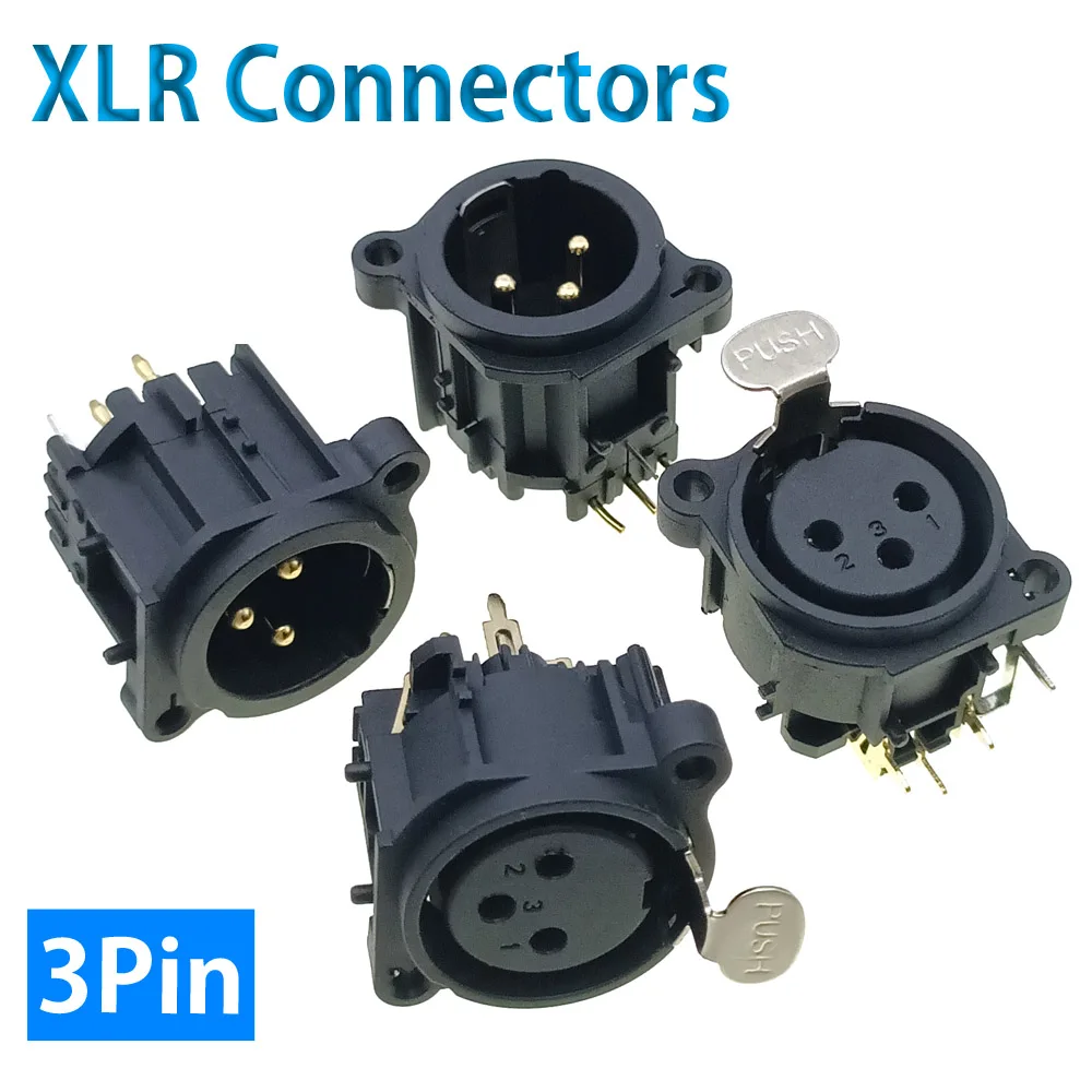 

XLR 3Pin 5Pin Male Female Audio Microphone Mixer Plug Jack Connector Male Female 3 Core 5 Core XLR Socket Connector