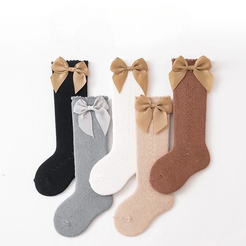 Baby Mädchen Kniestrümpfe Baby Mädchen Schleife Strümpfe Baumwolle Uniform Strümpfe Kleid Socken Weihnachtsgeschenk